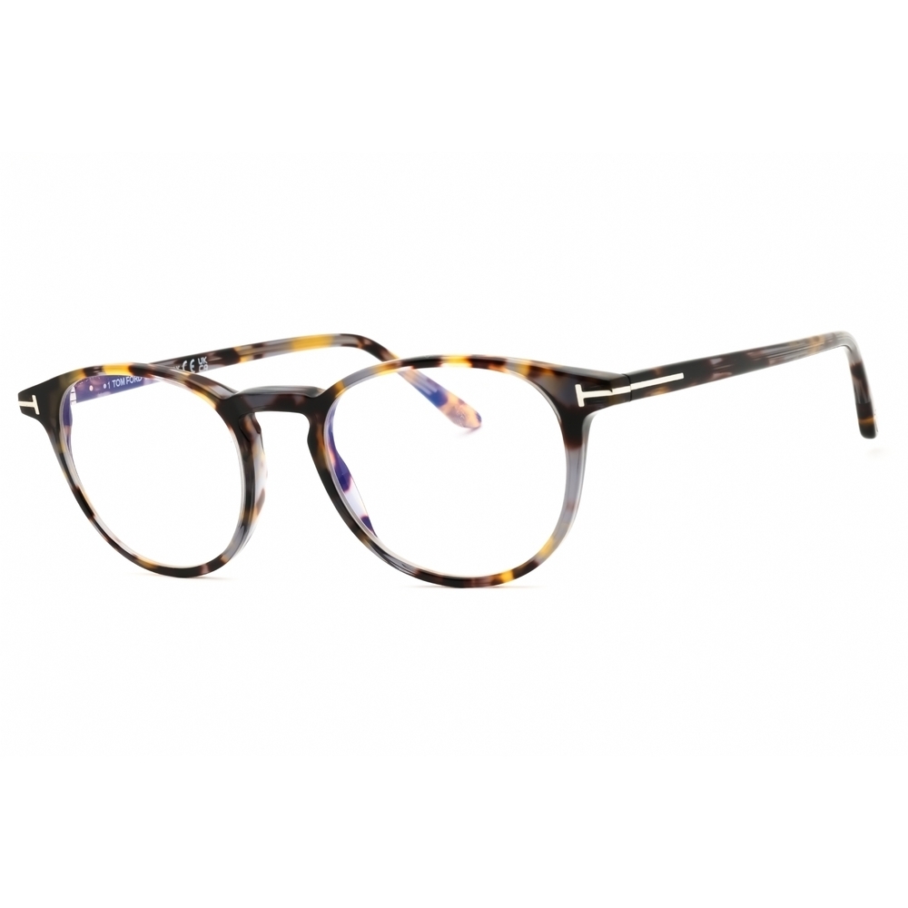 NWT Tom Ford FT5803 Coloured Havana Round 541mm Eyeglasses